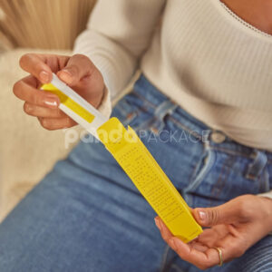 premium matte paperboard box for cannabis pre-roll packaging with gold foil stamping and minimal design