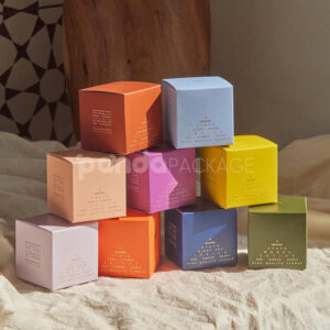 double tuck paperboard box for cannabis flower packaging with logo printing and matte lamination