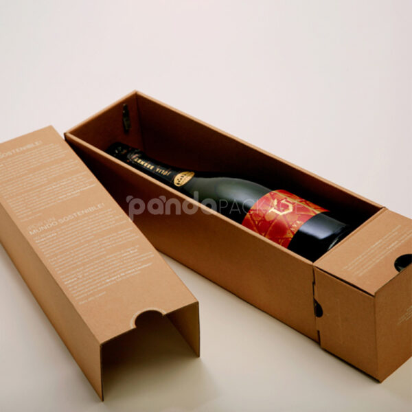 Rigid Drawer Wine Box with Sleeve and Rope Handle