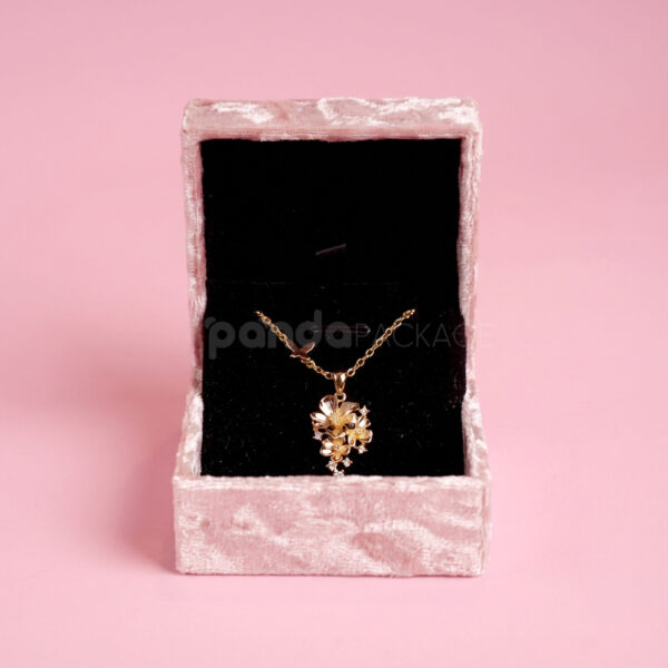 Blush Pink Velvet Elegance Jewelry Gift Box