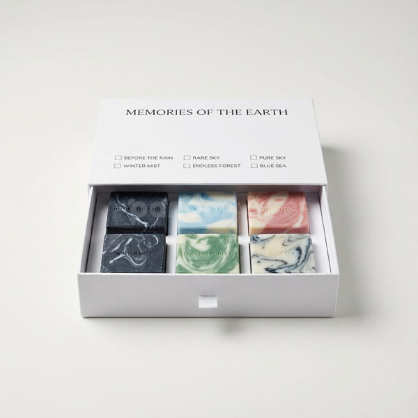 White Drawer Box with Ribbon Pull Handle