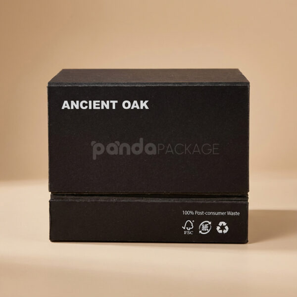 Black Foldable Paperboard Display Box with Arch Slot