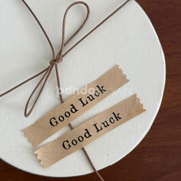 Kraft Paper Good Luck Stickers for Bakery Gift Packaging