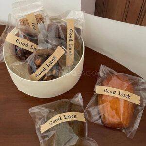 kraft bakery stickers for cookie bags and dessert packaging use