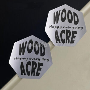 octagon food packaging stickers for coffee cups and clear containers