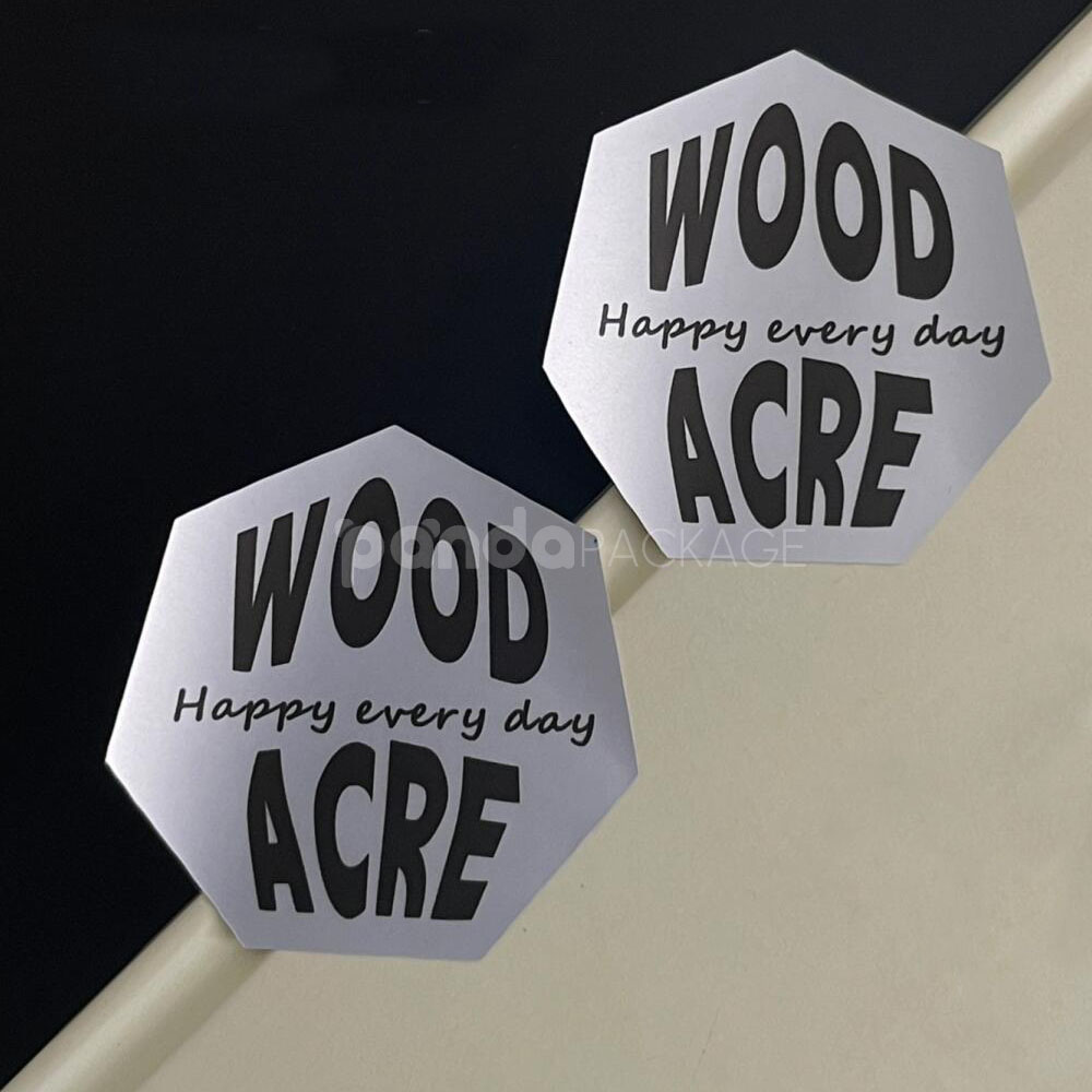 octagon food packaging stickers for coffee cups and clear containers