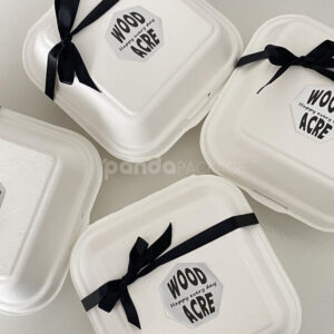 octagon food packaging stickers for coffee cups and clear containers