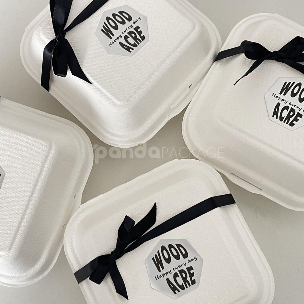 octagon food packaging stickers for coffee cups and clear containers