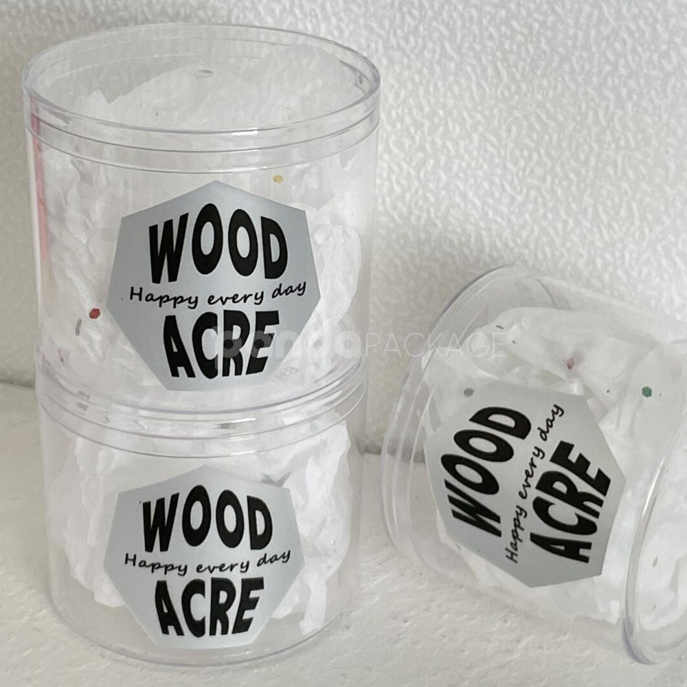 octagon food packaging stickers for coffee cups and clear containers