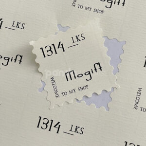 stamp edge food packaging stickers for bakery boxes and clear containers