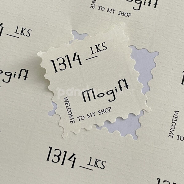 Vintage Stamp Edge Packaging Stickers for Bakery Gift Boxes