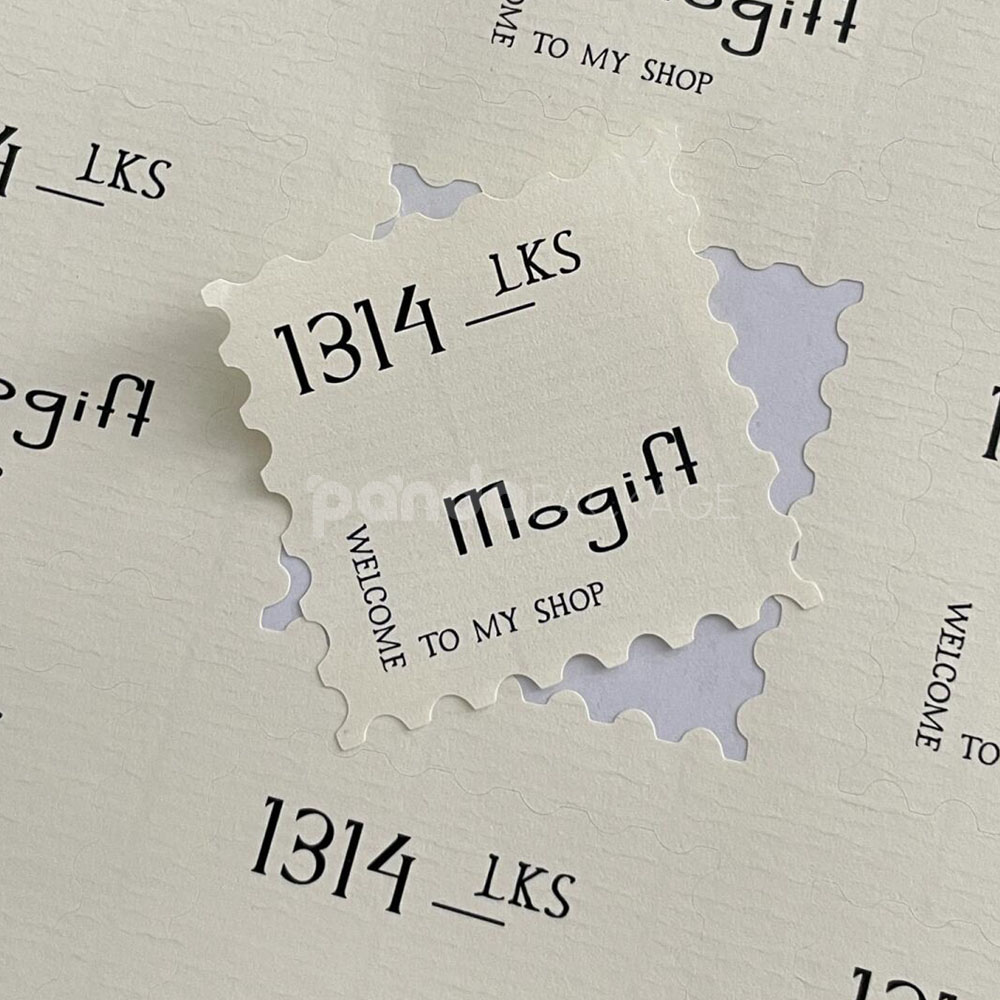 stamp edge food packaging stickers for bakery boxes and clear containers