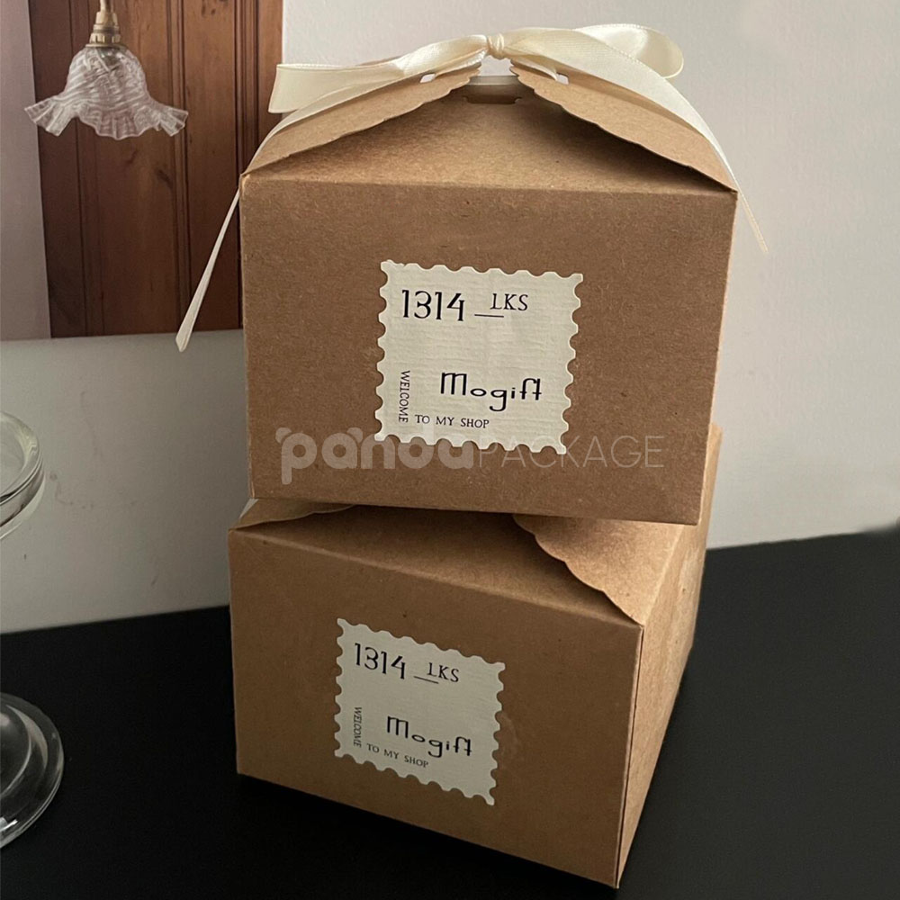 stamp edge food packaging stickers for bakery boxes and clear containers