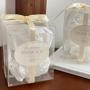 oval thank you packaging stickers for bakery boxes and food containers