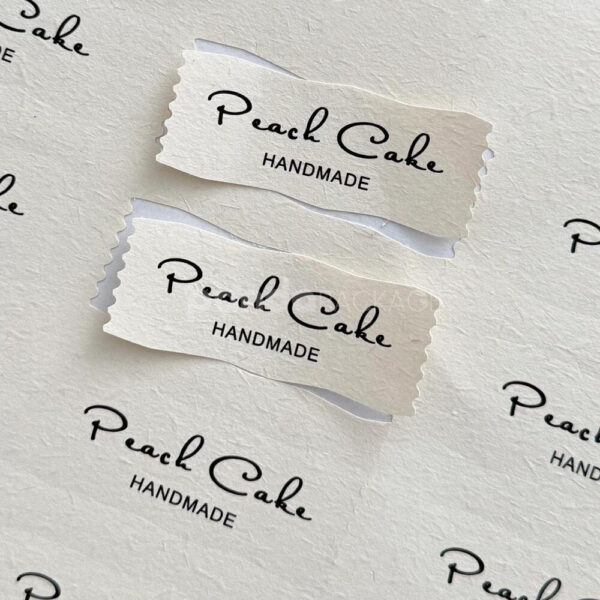 Vintage Tear-Edge Stickers for Handmade Cake and Bakery Packaging