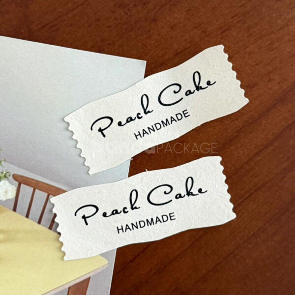 Vintage Tear-Edge Stickers for Handmade Cake and Bakery Packaging