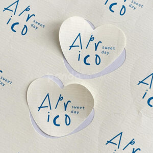 heart bakery stickers for cookie and snack packaging
