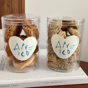 heart bakery stickers for cookie and snack packaging