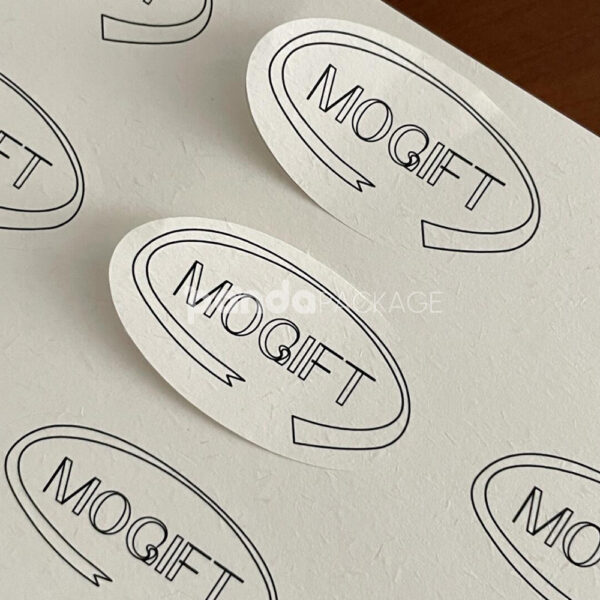 Minimal Oval Bakery Stickers for Coffee Cups and Treat Boxes