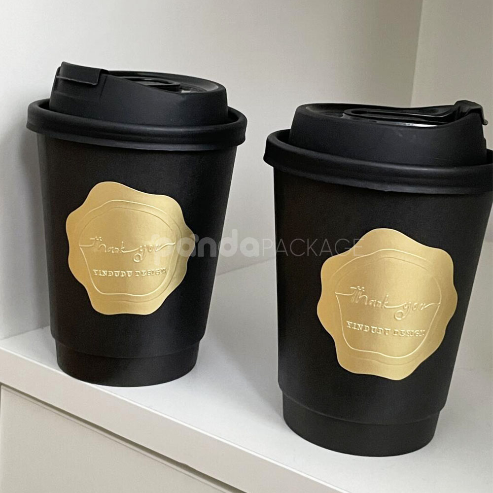 gold thank you stickers for bakery and gift packaging