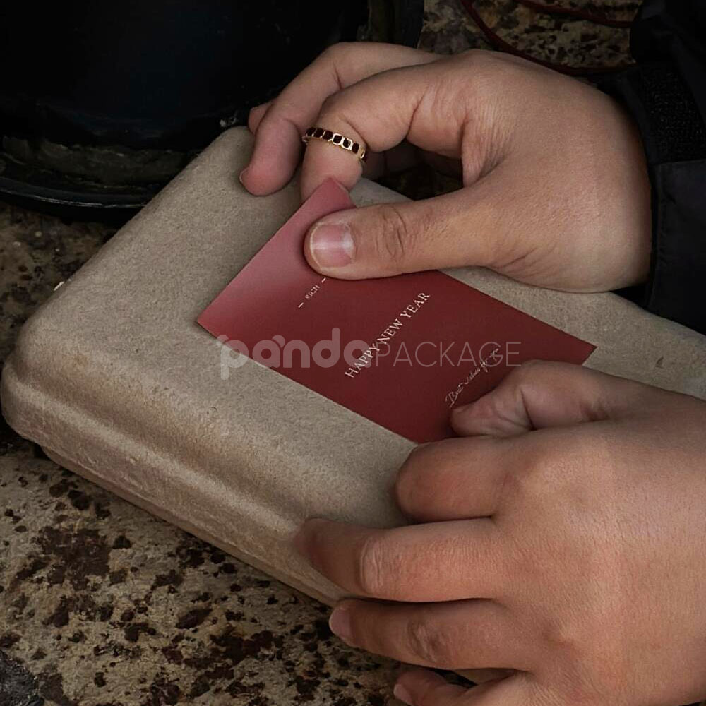 red new year stickers for bakery boxes and gift packaging