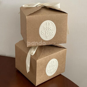 embossed dessert stickers for bakery boxes and café food packaging