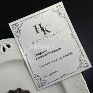 pearl paper label stickers for bakery boxes and gift packaging