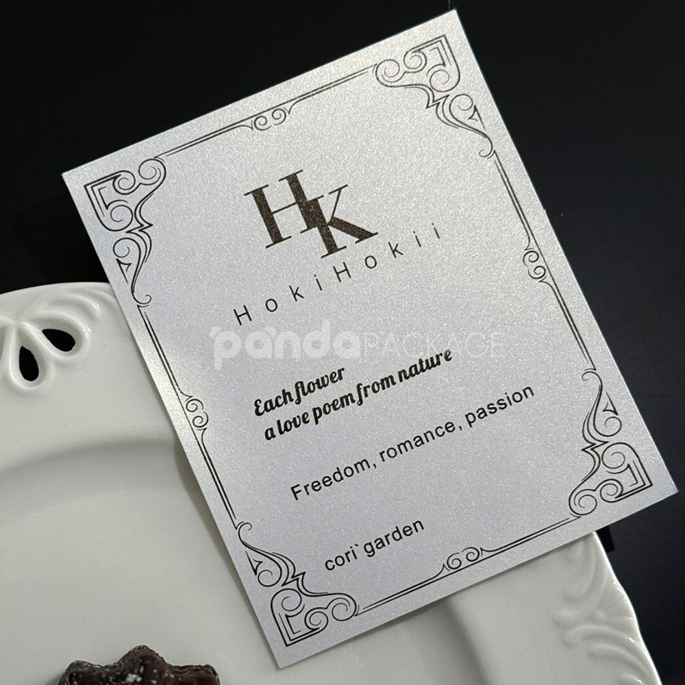 pearl paper label stickers for bakery boxes and gift packaging