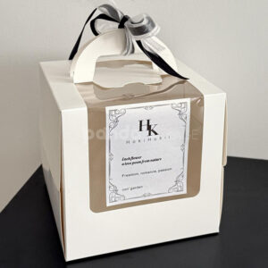 pearl paper label stickers for bakery boxes and gift packaging