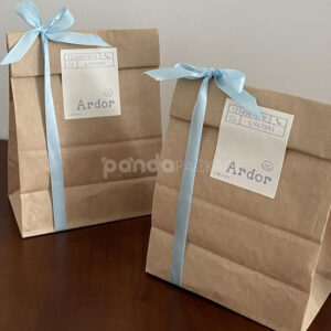 textured paper stickers for bakery packaging and small dessert boxes