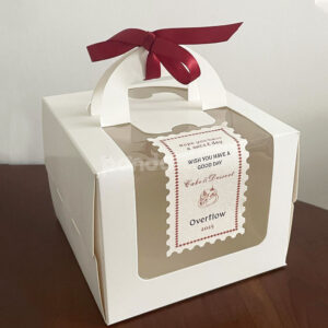 vintage stamp-edge stickers for dessert boxes and bakery packaging