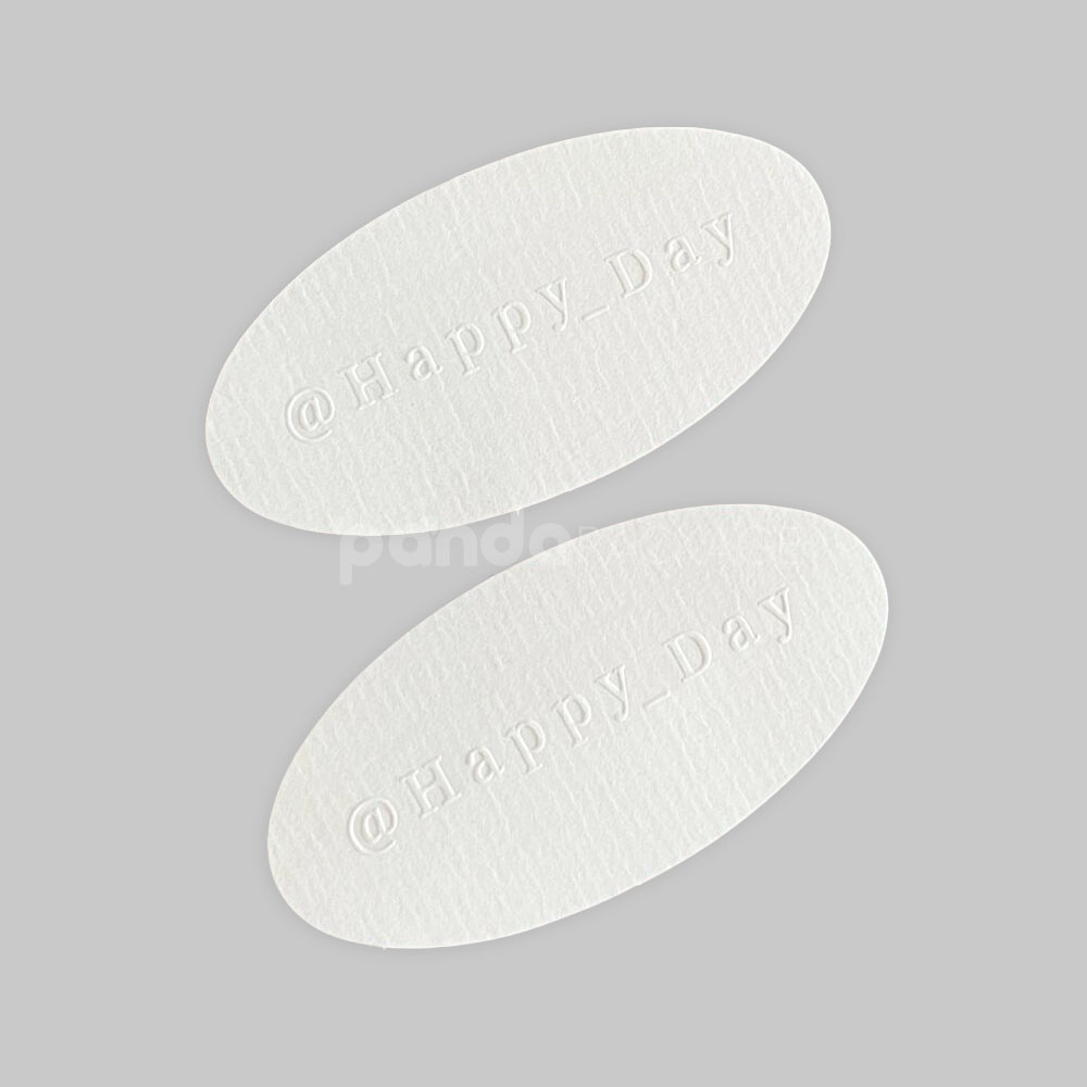 embossed oval stickers for bakery jars and dessert packaging