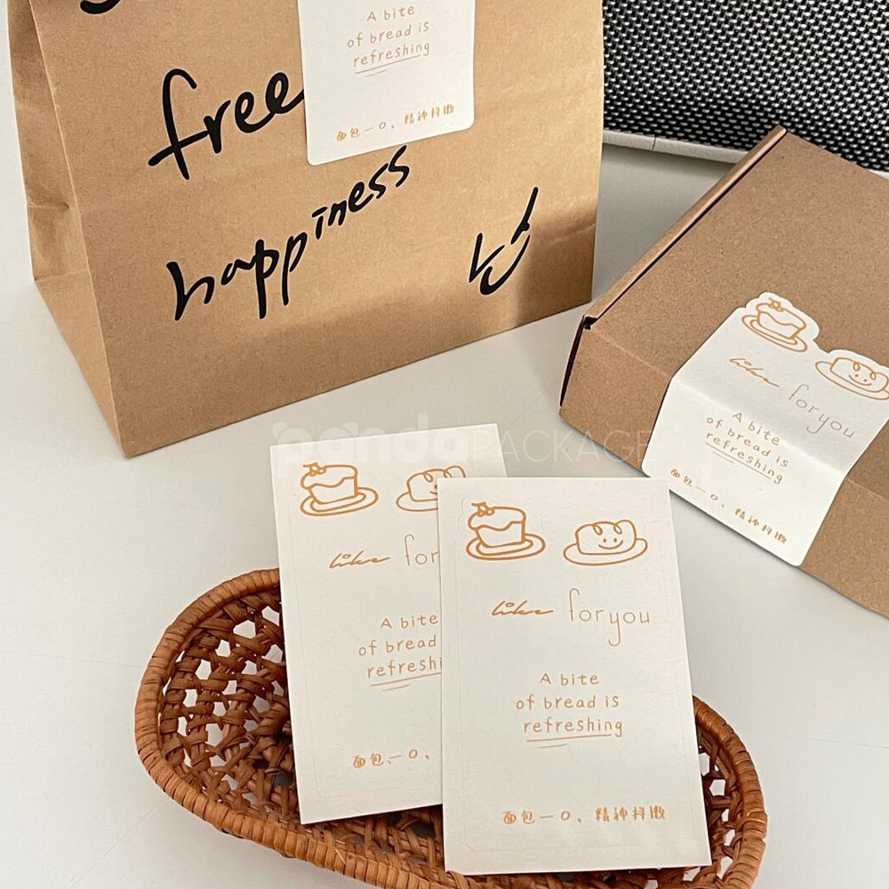 cute bakery stickers for bread bags and dessert packaging labels