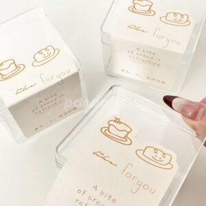 cute bakery stickers for bread bags and dessert packaging labels