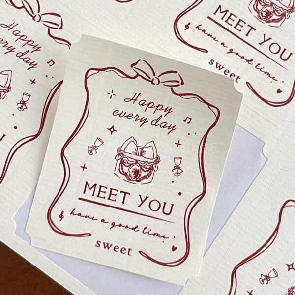 Vintage Bakery Stickers for Dessert Boxes and Gift Packaging