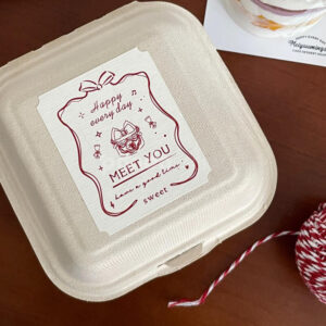 cute bakery stickers for dessert boxes and sweet gift packaging