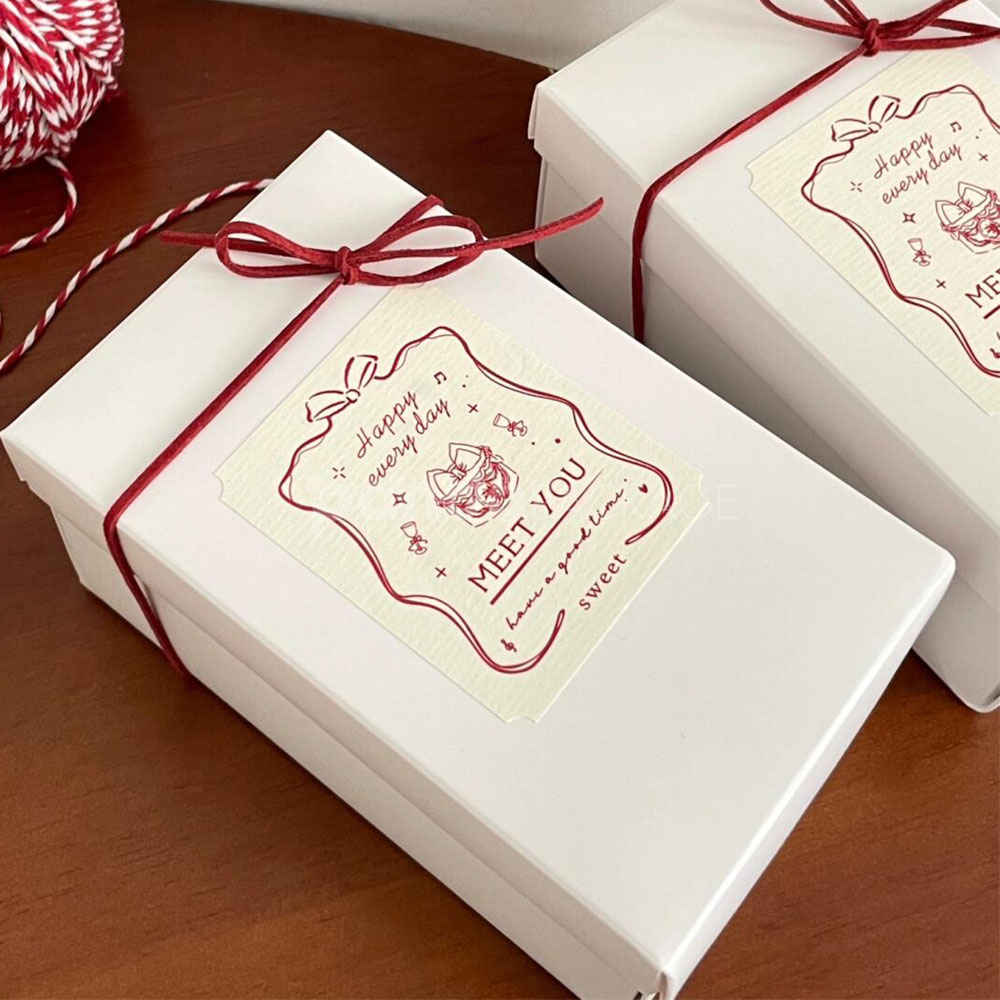 cute bakery stickers for dessert boxes and sweet gift packaging