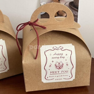 cute bakery stickers for dessert boxes and sweet gift packaging