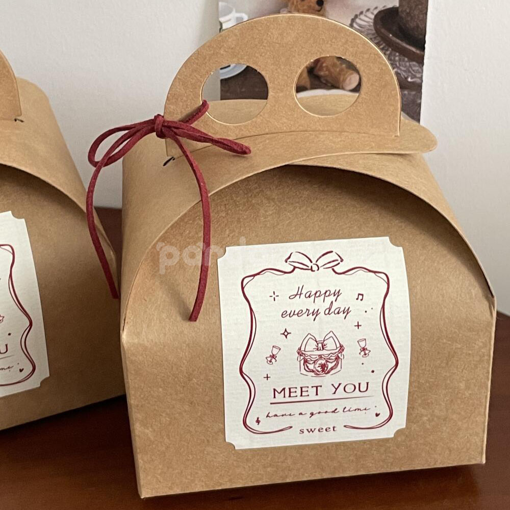 cute bakery stickers for dessert boxes and sweet gift packaging