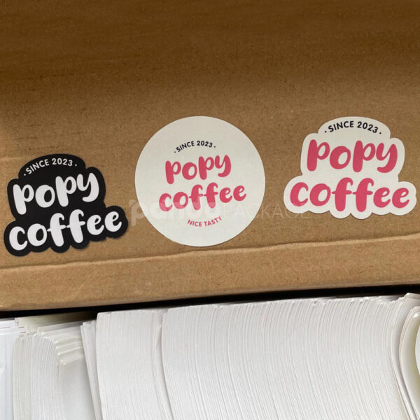Durable Food Packaging Stickers for Coffee and Burger Shops