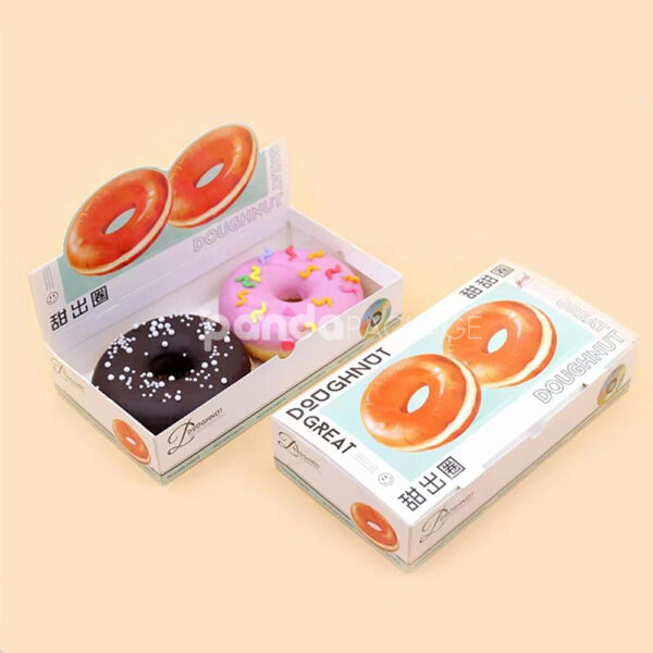 Foldable Donut Packaging Box with Standing Display Top