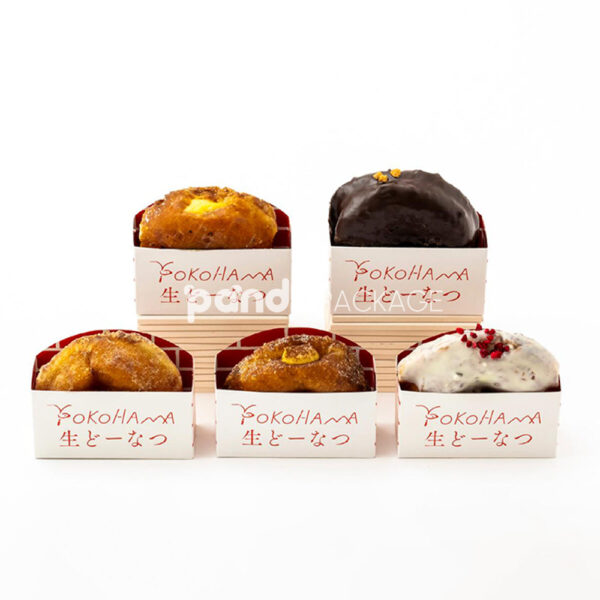 Red Brick Paperboard Donut Holder for Bakery Takeout and Display