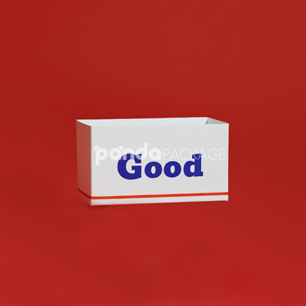 White Paperboard Donut Tray with Blue Good Donut Print Design