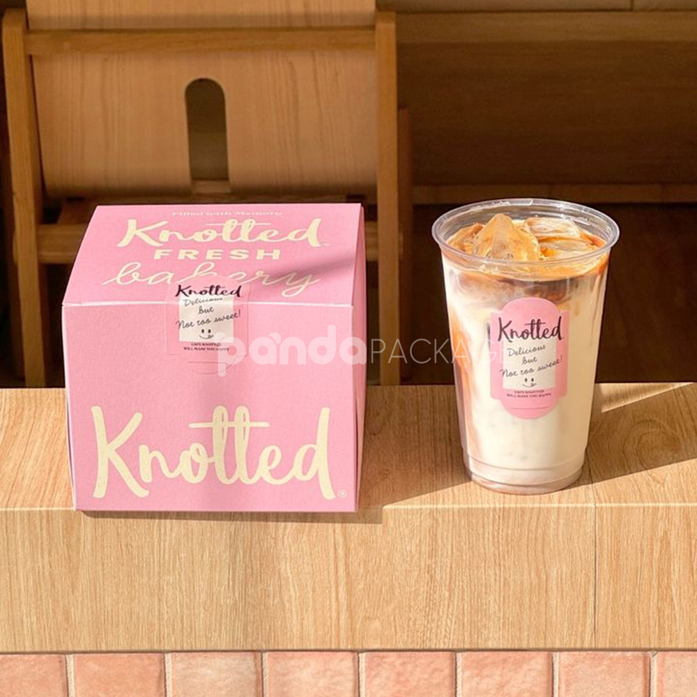 eco-friendly foldable paperboard bakery box for croissants and donuts packaging