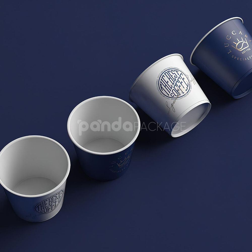 eco-friendly printed paper ice cream cups with lids for frozen desserts