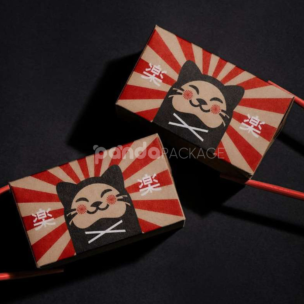 kraft paper sushi packaging box for takeaway japanese food