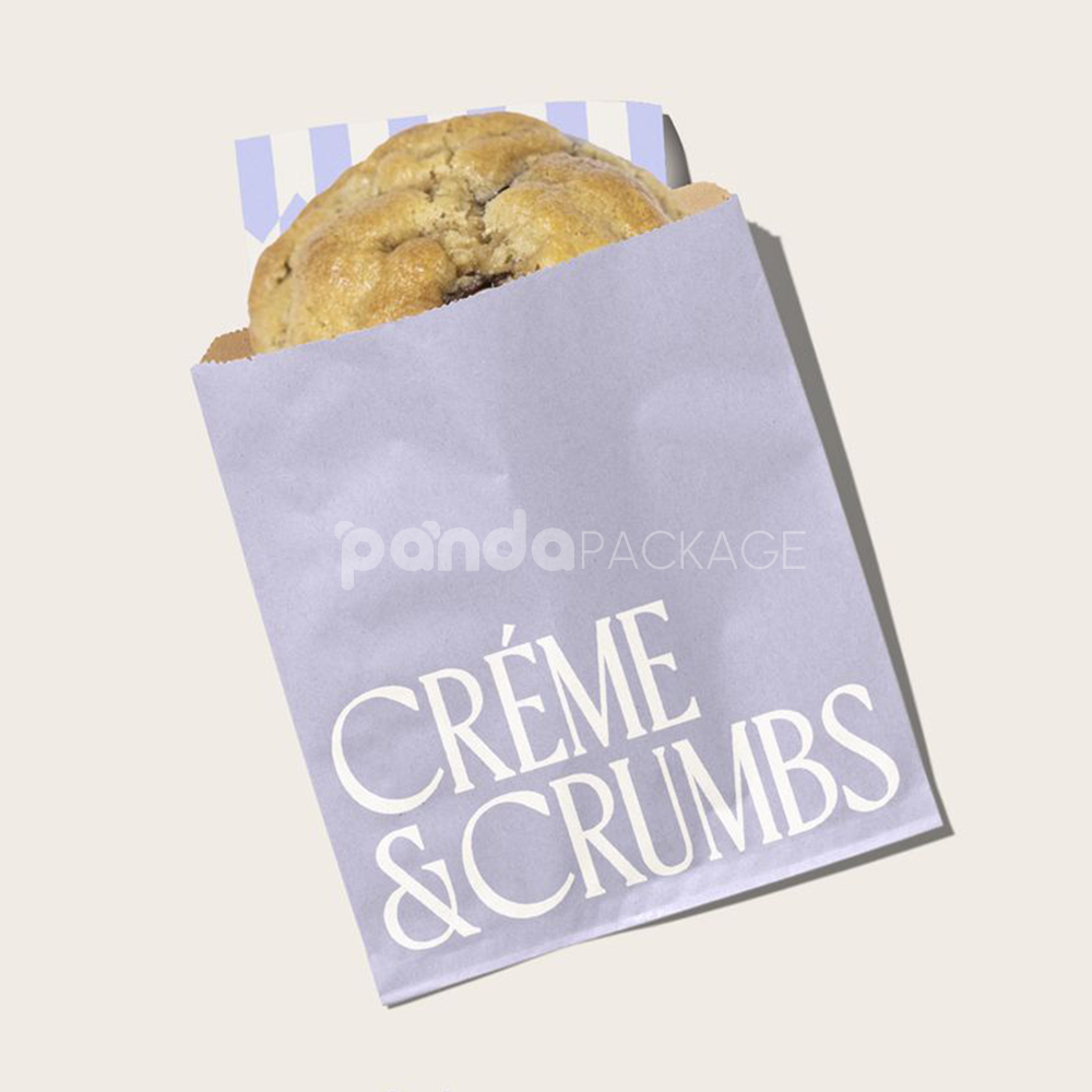 eco-friendly kraft paper bakery bags for bread and croissant packaging