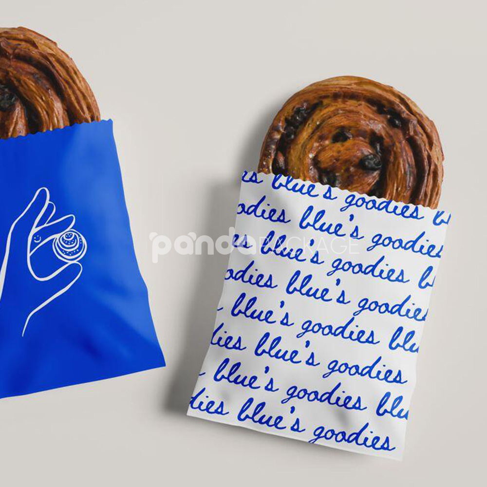 eco-friendly kraft paper bakery bags for bread and croissant packaging