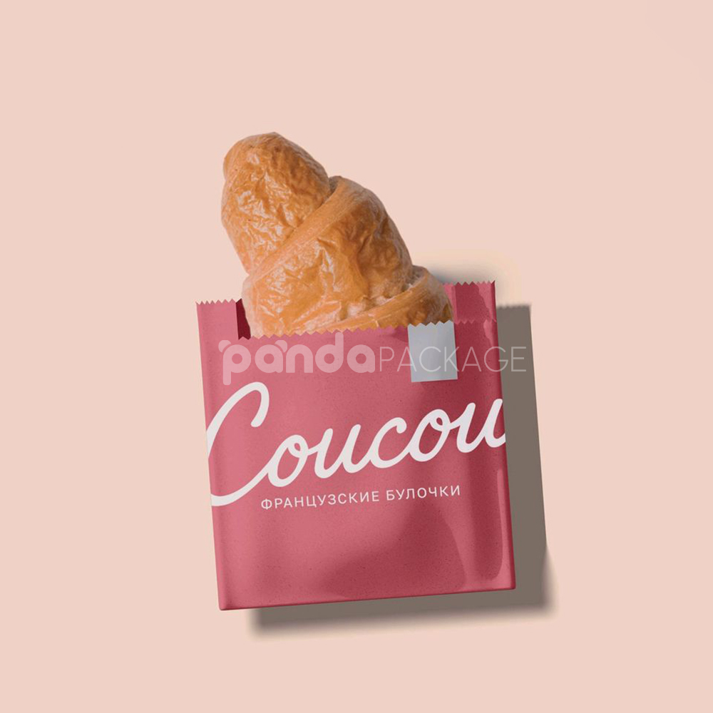 eco-friendly kraft paper bakery bags for bread and croissant packaging
