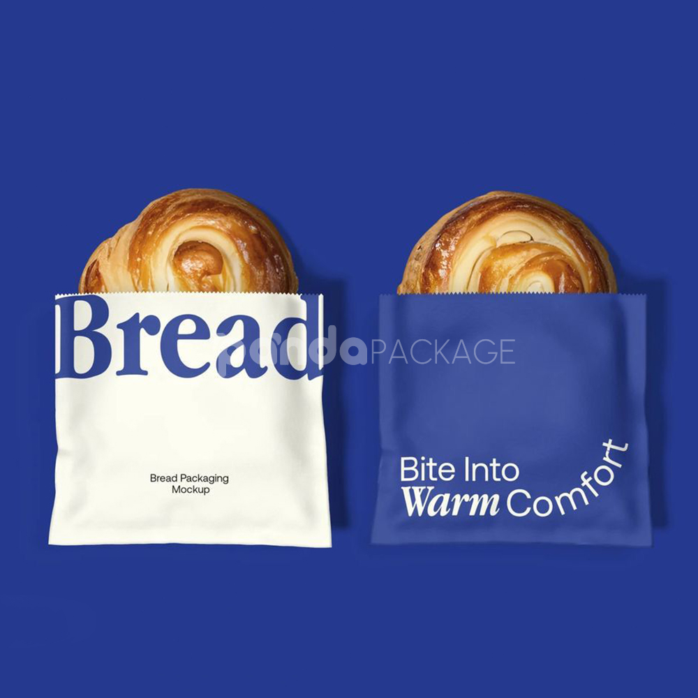 eco-friendly kraft paper bakery bags for bread and croissant packaging